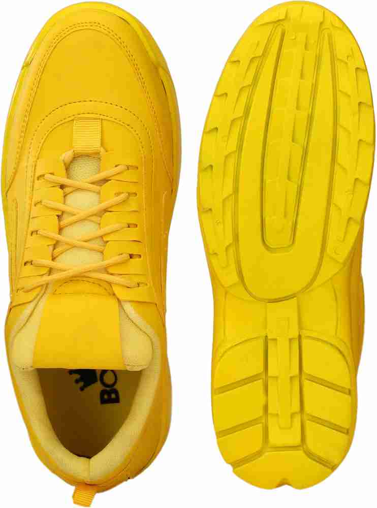 BOOTDOM FULL YELLOW SPORT SHOES TOTAL YELLOW CASUAL SPORT SHOES