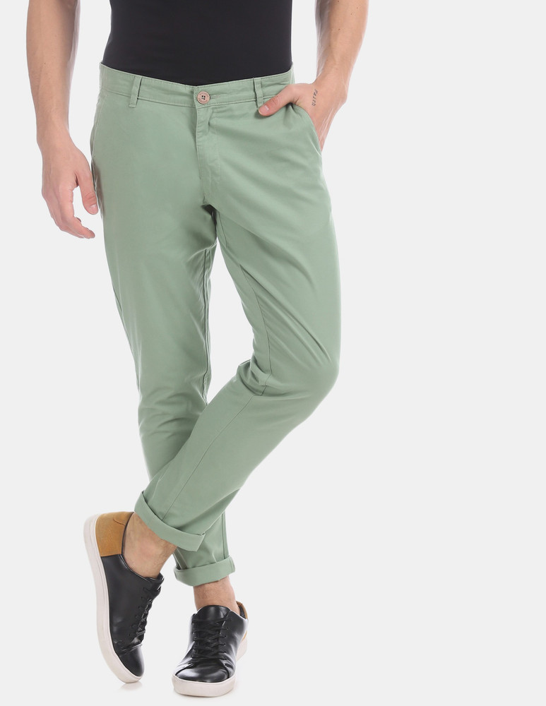 RUGGERS Regular Fit Men Green Trousers 