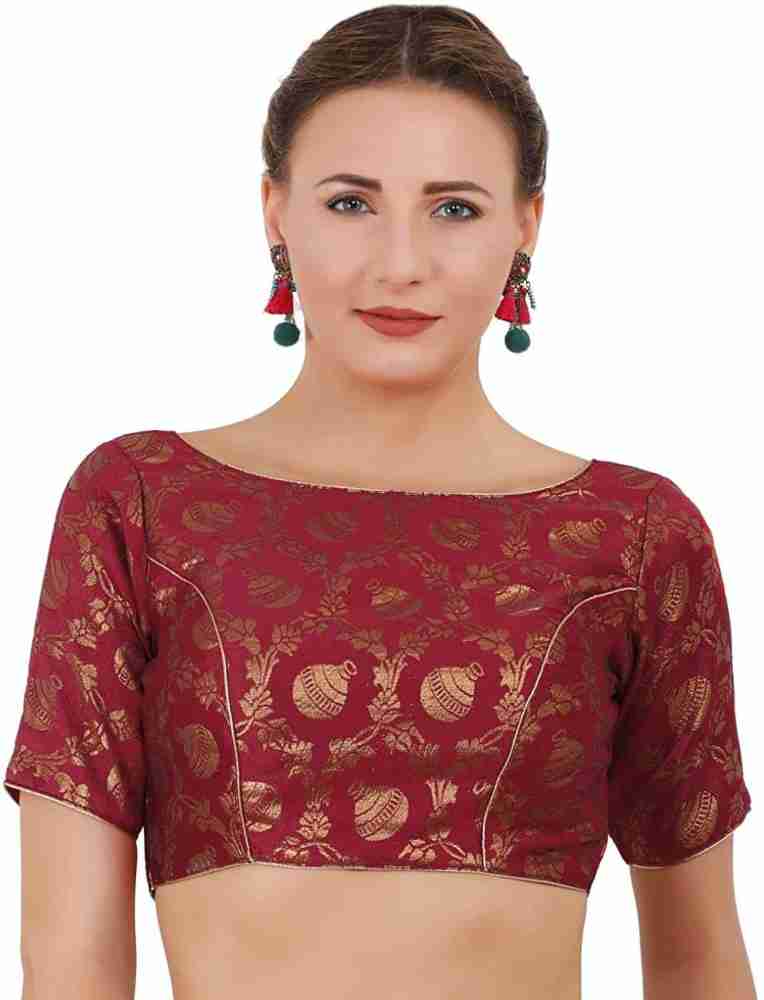 Buy FIGUREUP Boat Neck Women Blouse Online at Best Prices in