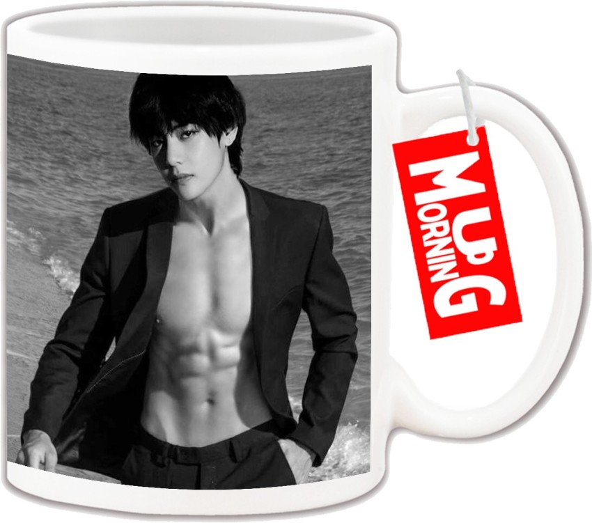 Buy Mug Morning ceramic BTS V Pink Coat Coffee Mug (White) Online at Low  Prices in India 
