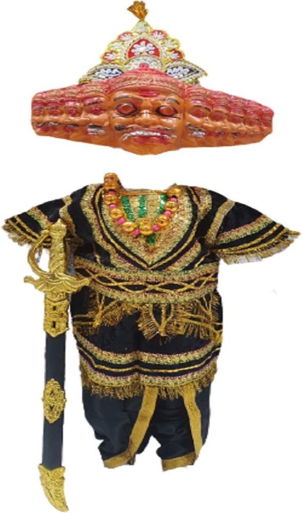 Buy Kaku Fancy Dresses Ravan Gown Costume Of Ramleela/Dussehra/Mythological  Character -Multicolour, 3-4 Years, For Boys Online at Low Prices in India -  Amazon.in