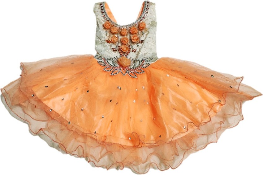 Buy Orange and Orchid Baby Girl Cotton Casual Frock  Orange at Amazonin