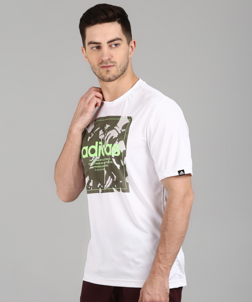 ADIDAS Sporty Men Round Neck White T-Shirt - Buy ADIDAS Sporty Men Round  Neck White T-Shirt Online at Best Prices in India | Shopsy.in