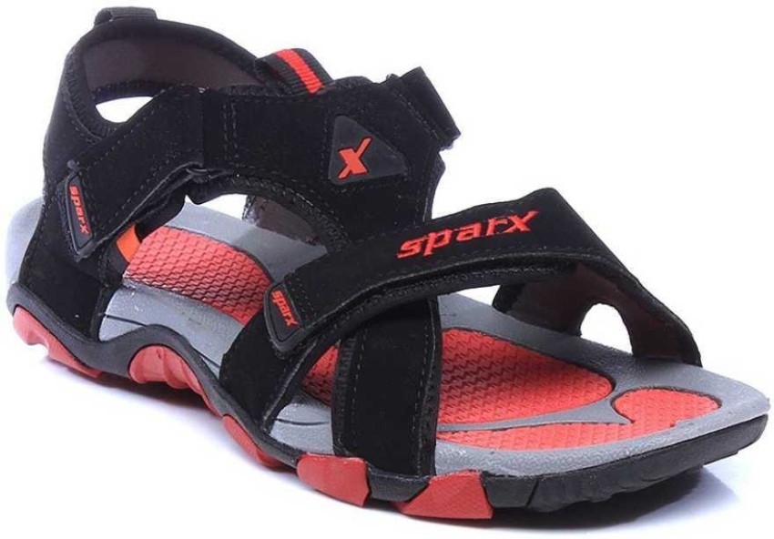 sparx red and black sandals