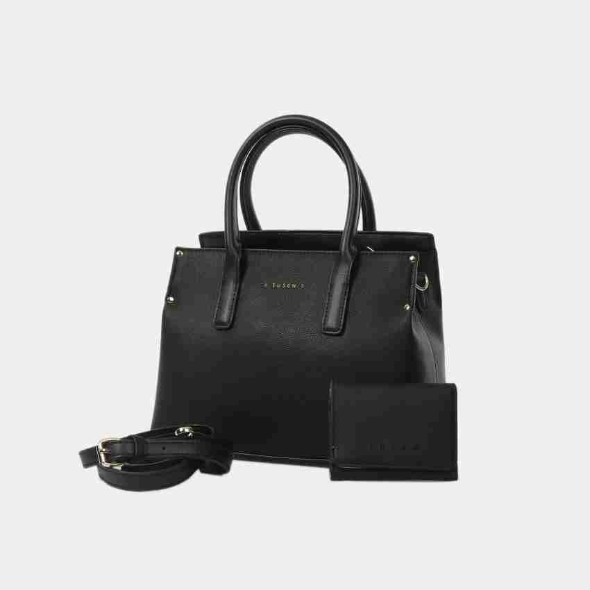 Buy BLACK POLYESTER COLLEGE TOTE BAG for Women Online in India