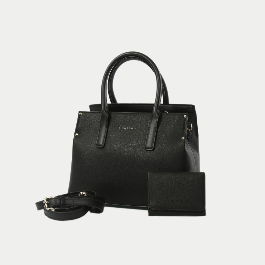 Women Extra Spacious Black & White Handbags