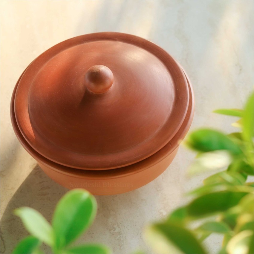 Indian Clay Mitti Earthen Pot for Cooking & Serving, Earthen