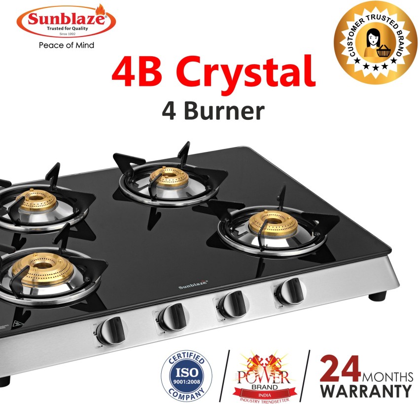 sunblaze gas stove 4 burner glass top