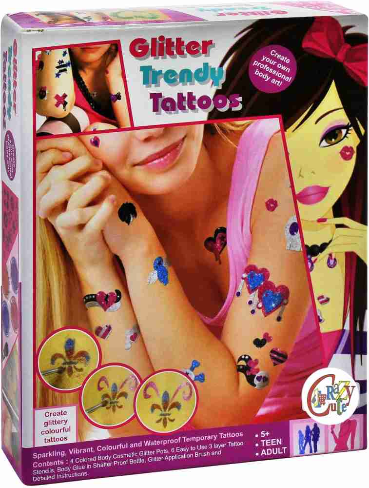 Crazycute Girls's Glitter trendy Tattoos Game Multicolor - Girls's Glitter  trendy Tattoos Game Multicolor . shop for Crazycute products in India. |  