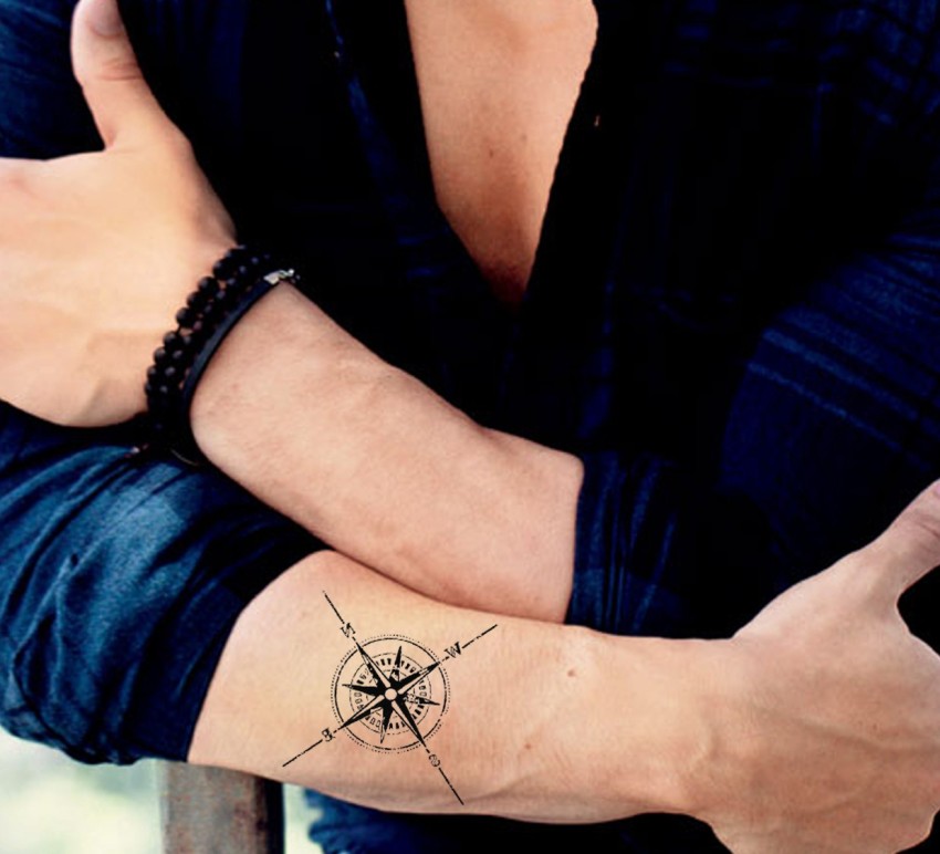 Anchor compass tattoo on the wrist  Tattoogridnet