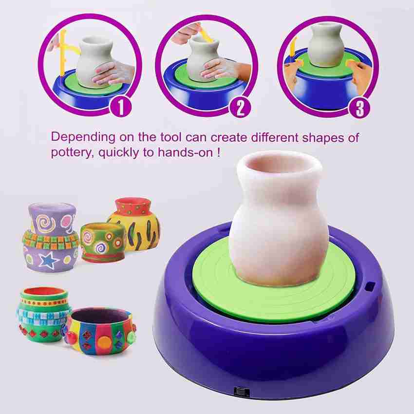 Esmi Pottery Wheel Battery Operated Diy Pottery Wheel Game With Colors And  Stencils at Rs 499/piece, Banding Wheel in Gurugram