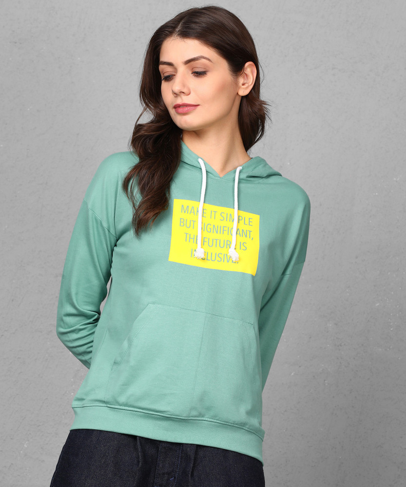 Sleeve Printed Women Sweatshirt 
