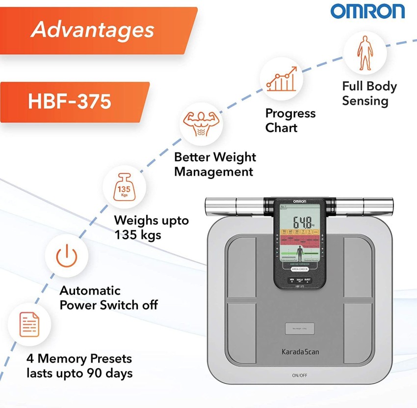 Karada Scan Body Composition Monitor Weighing Scale HBF-375 by Omron Body  Fat Analyzer