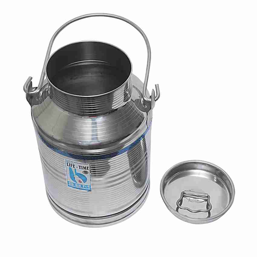 Silver 25 Litre Stainless Steel Milk Container