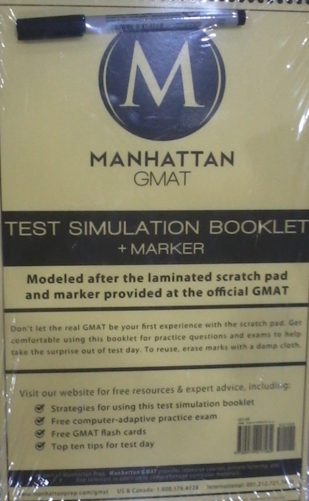 Manhattan GMAT Test Simulation Booklet w/ by Manhattan GMAT