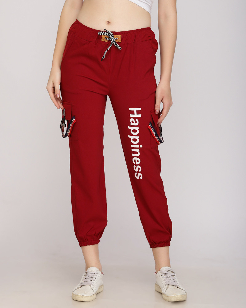 Moshe Jogger Fit Women Maroon Jeans 