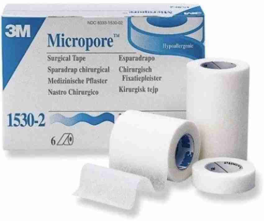 3M Micropore Surgical Tape (1530S-3) - 3 inch x 5.5 yard (7.5cm x 5m), 6  Rolls First Aid Tape Price in India - Buy 3M Micropore Surgical Tape  (1530S-3) - 3 inch