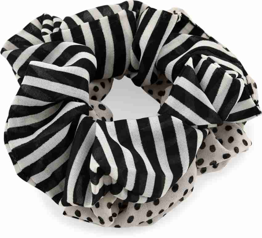 Hair Scrunchie Organza Striped Hair Ring Hair Bands Elastic 