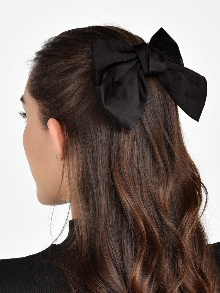 ZEPOLI Big Satin Layered Hair Bows for Women Girls 11 Inch Barrette Hair  Clip Long Black Ribbon Bows French Style Hair Accessories All 8 Colour   Amazonin Beauty