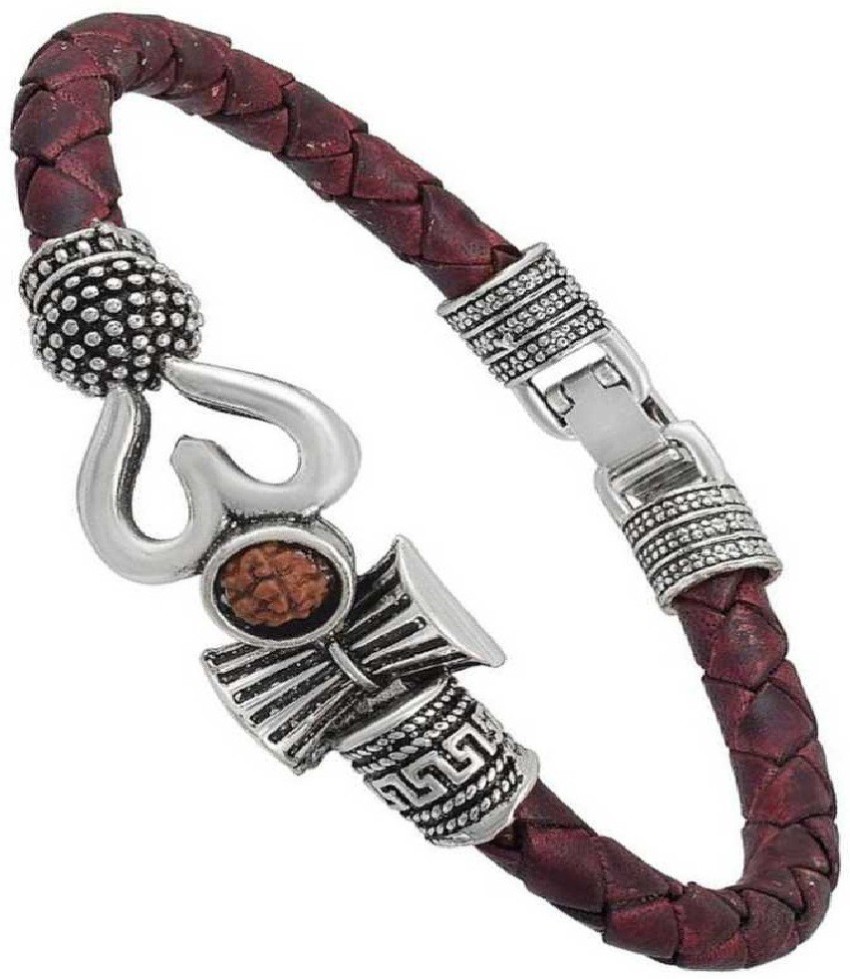 Buy 18Kt Gents Leather Bracelet 178G356 Online from Vaibhav Jewellers