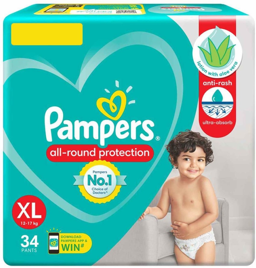 Buy Pampers Premium Care Pants - XL Extra Large Size Baby Diapers, Softest  Ever Pampers Pants, 12-17 Kg Online at Best Price of Rs 4796 - bigbasket