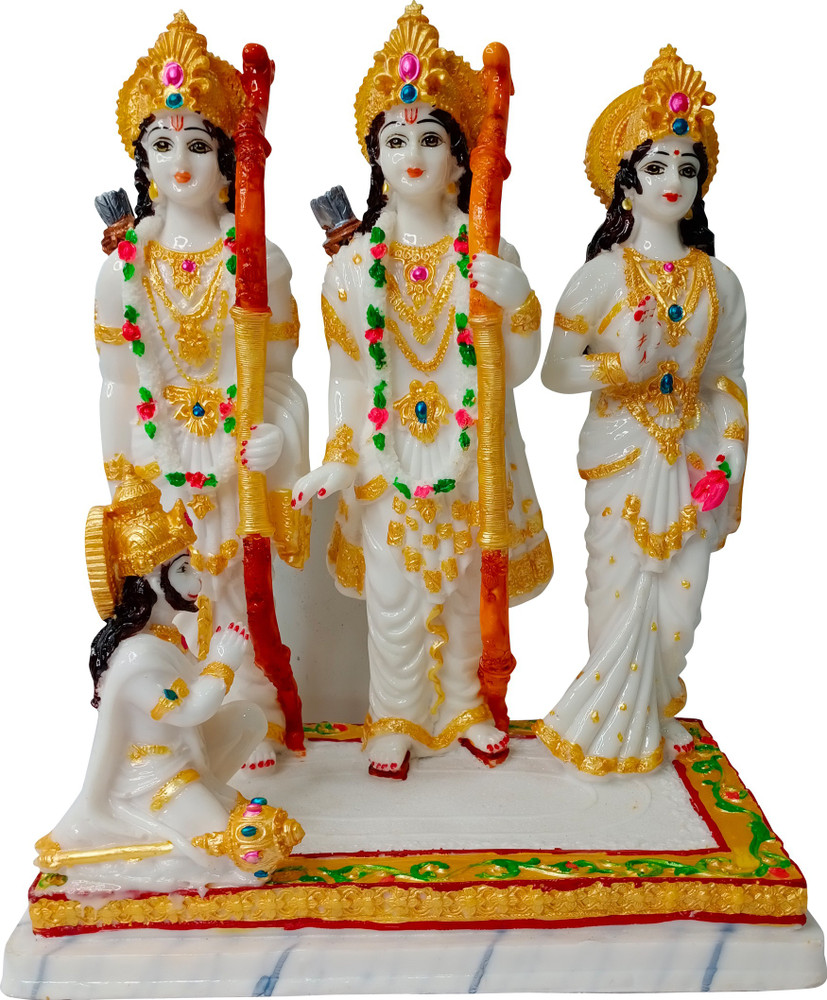 Om Shree Siddhi Vinayak Murti Bhandar Marble Ram Darbar Gift Type ...