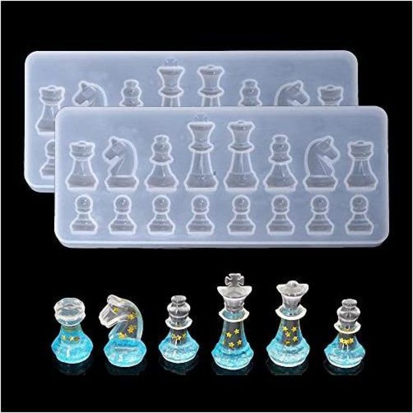 Silicone Resin Chess Piece SINGLE Molds - Make Chess Game Pieces