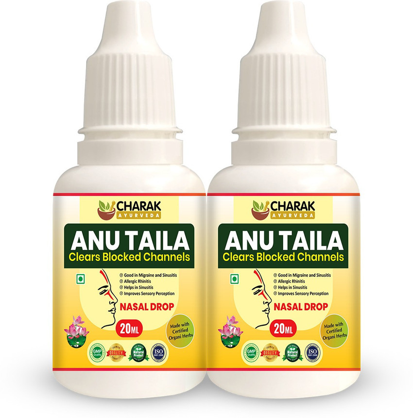 Charak Ayurveda Anu Taila | Nasal Oil Drops | Pack of 2 Price in