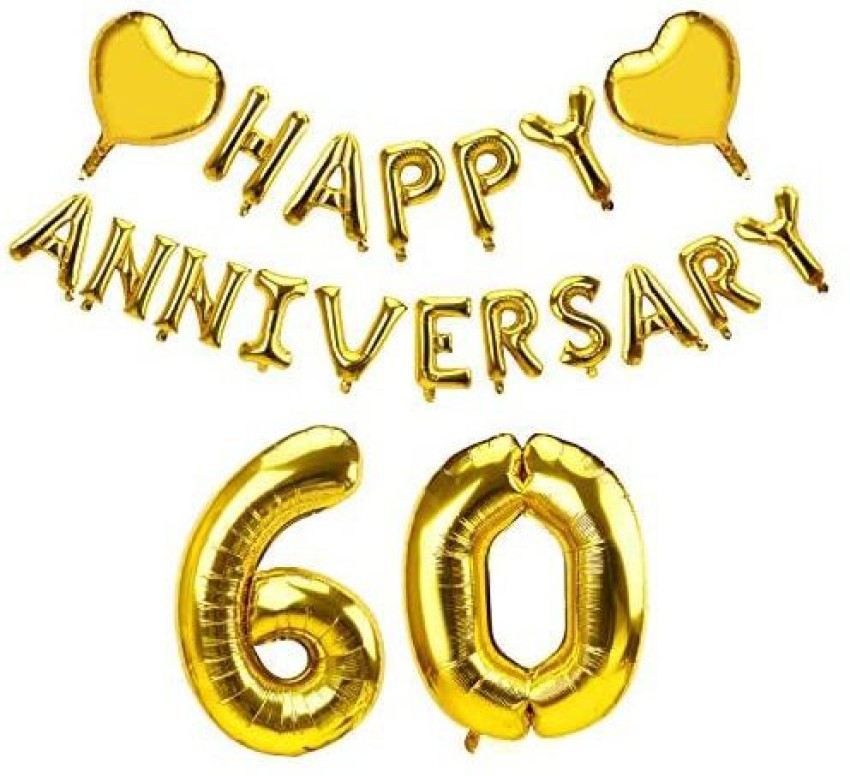 Yoaokiy 60th Wedding Anniversary Decorations for Party, Extra Large 60 Year Anniversary Party Backdrop Supplies, Extra Large Happy 60 Anniversary