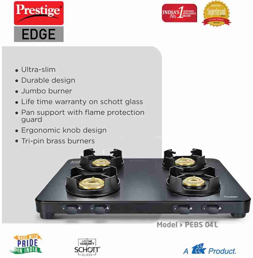 prestige edge schott glass 2 burner gas stove