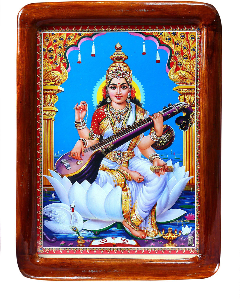 WallFrames Art & Framing Goddess Saraswati (saraswathi)- Framed ...