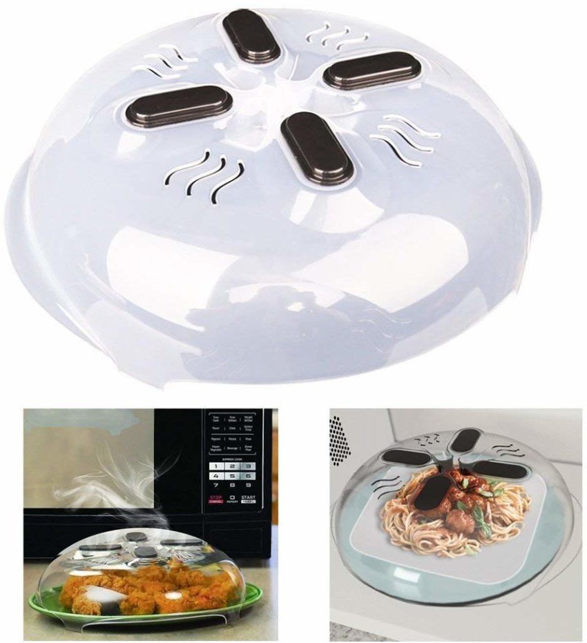 CPEX Magnetic Microwave Plate Cover Splatter Lid - with Steam Vents &  Strong Magnets | Safe BPA Free | Anti Splatter Splash Guard over food keeps