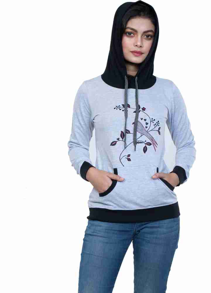 Buy STYLEAONE Women's Embroidered/Printed Cotton Hooded Full