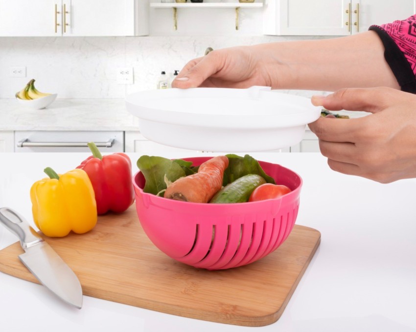 MRP International Salad Cutting Bowl,Wash Strain Slice and Serve,60 Seconds  Salad,Salad Cutter Bowl,Salad Chopper, Salad Bowl, Cutting Board, Home  Kitchen Colander Price in India - Buy MRP International Salad Cutting Bowl,Wash  Strain