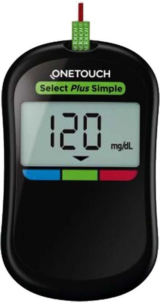 OneTouch Select Plus Simple Glucometer, FREE 10 Strips + 10