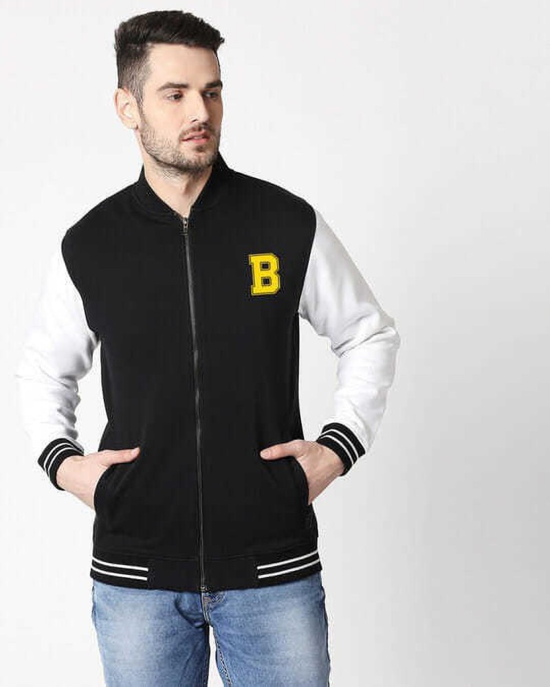 Buy Black and Yellow Varsity Jacket Online In India -  India