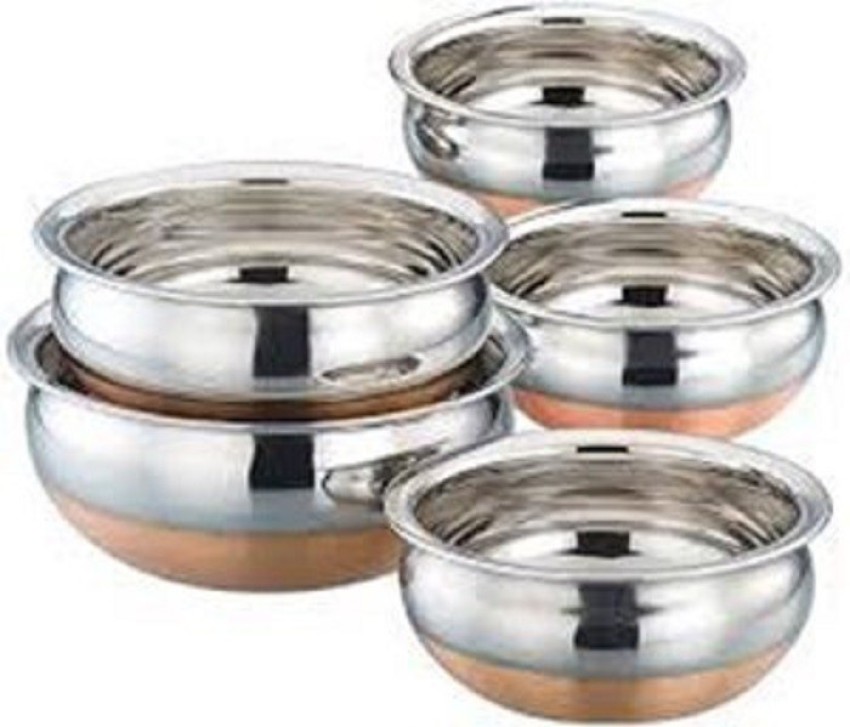 Taluka Stainss Steel Baking Bowl With Measuring Cup With Spoon, For  Restaurant, Set Contains: 11
