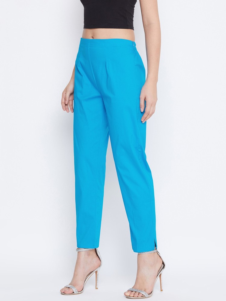 Jaipur Kurti Regular Fit Women Light Blue Trousers  Buy Jaipur Kurti  Regular Fit Women Light Blue Trousers Online at Best Prices in India   Flipkartcom