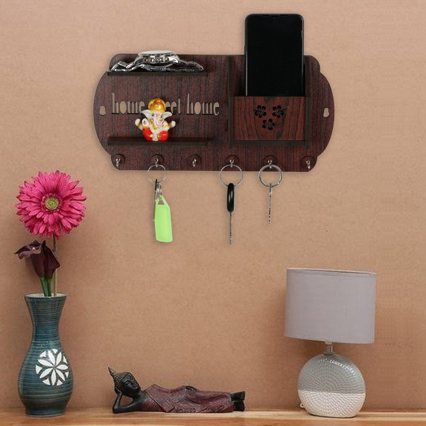 Wall Hanging KeyChain Holder Showpiece, Flower Vase Key Stand