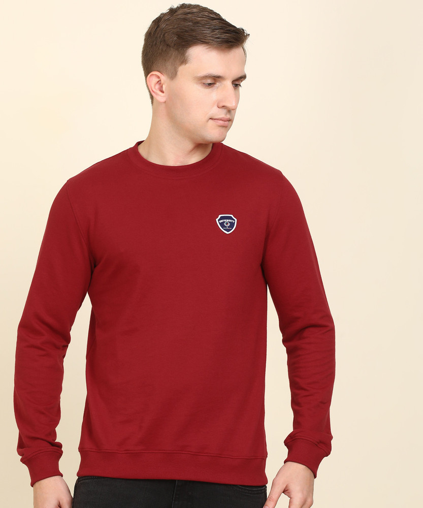 Sleeve Solid Men Sweatshirt 