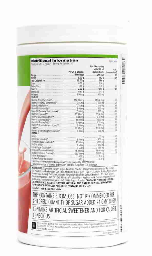 HERBALIFE Formula 1 Nutritional Shake Mix - ROSE KHEER Flavor ...