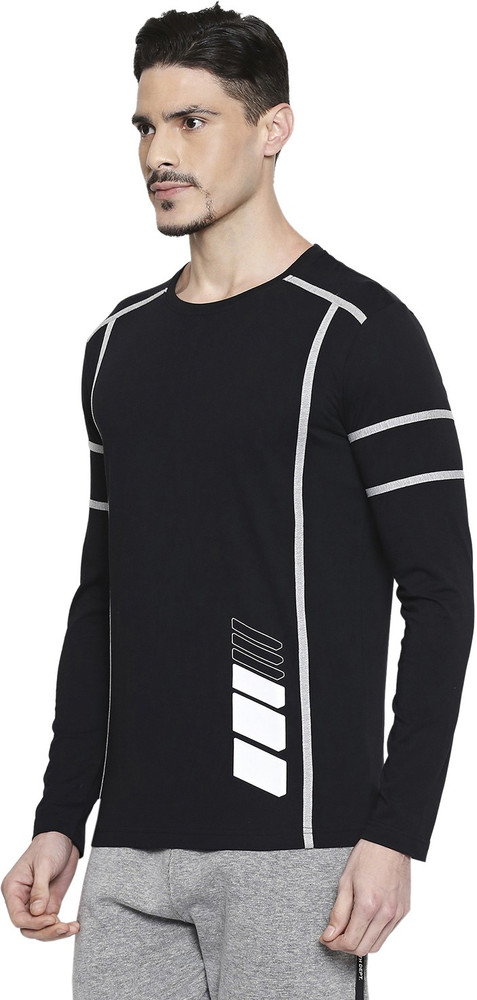MUFTI Printed Men Round Neck Black T 