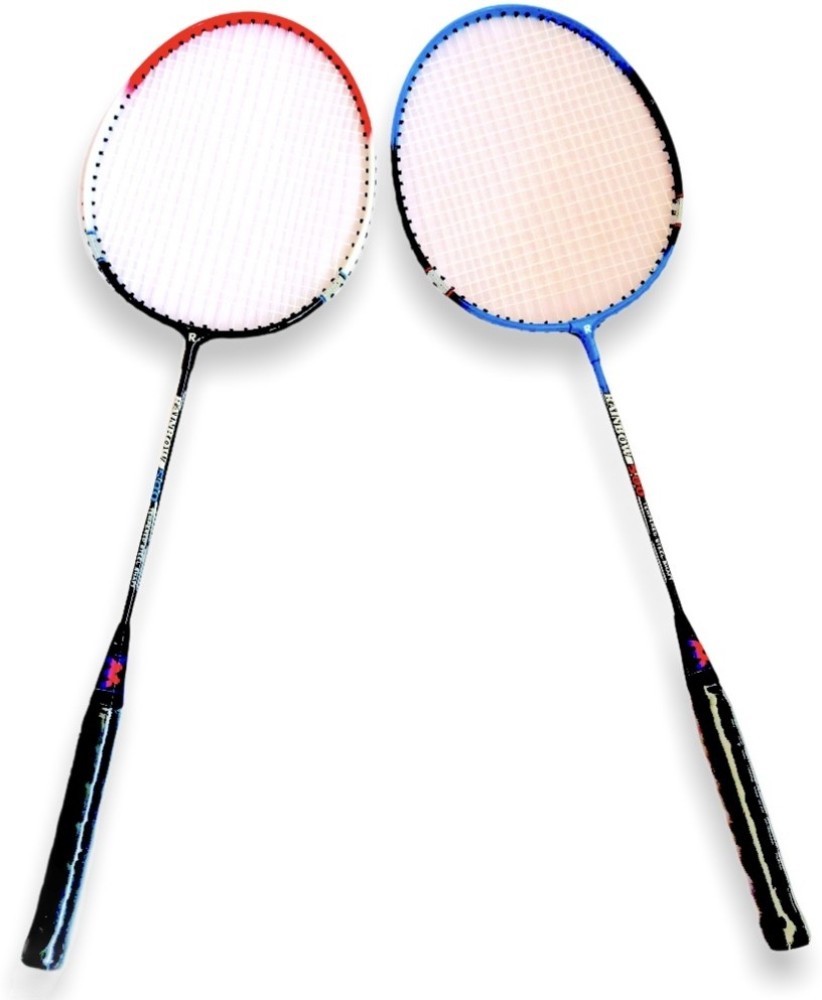 MEKKOKART Badminton Racquet pack of 2 With 12pc Hi5 nylon shuttles and full cover Badminton Kit