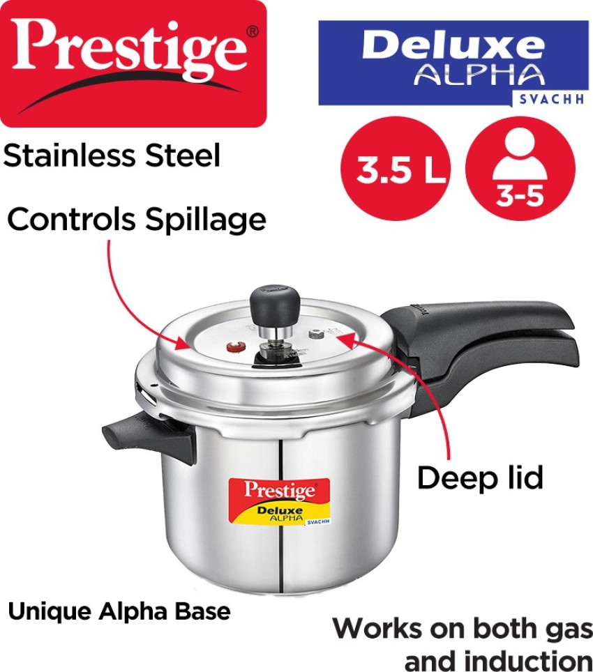 prestige 3.5 litre pressure cooker steel