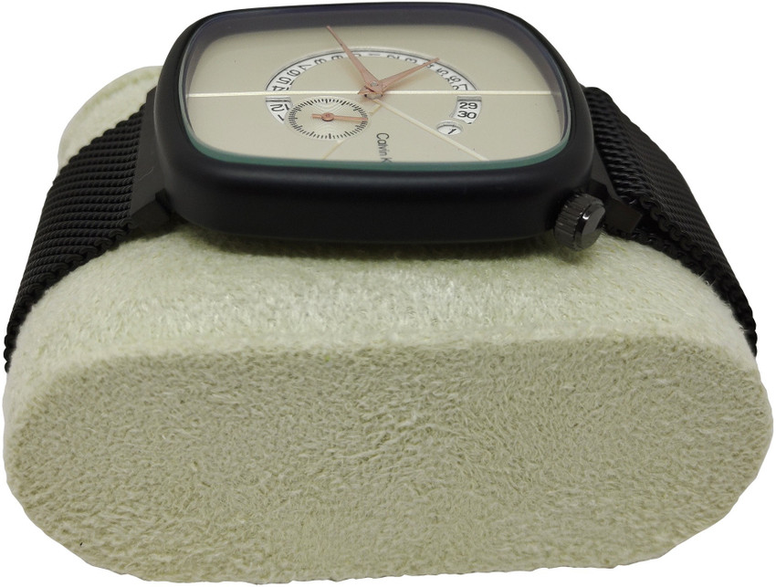 BLUETAG Ck Watch Square Calvin Klein White Dial u0026 Black Magnetic Metal  Strap Watch With Date On Display Analog Watch - For Men u0026 Women - Buy  BLUETAG Ck Watch Square Calvin