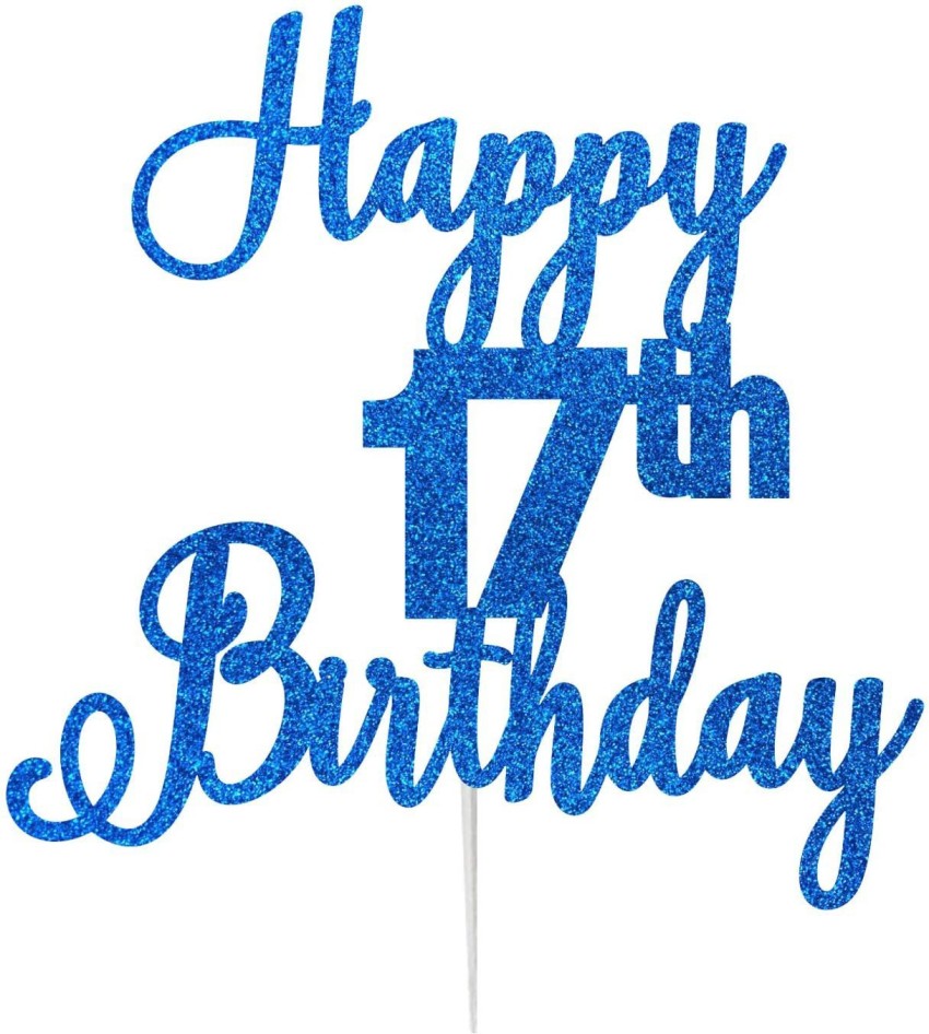 Happy 17th Birthday Edible Cake Topper