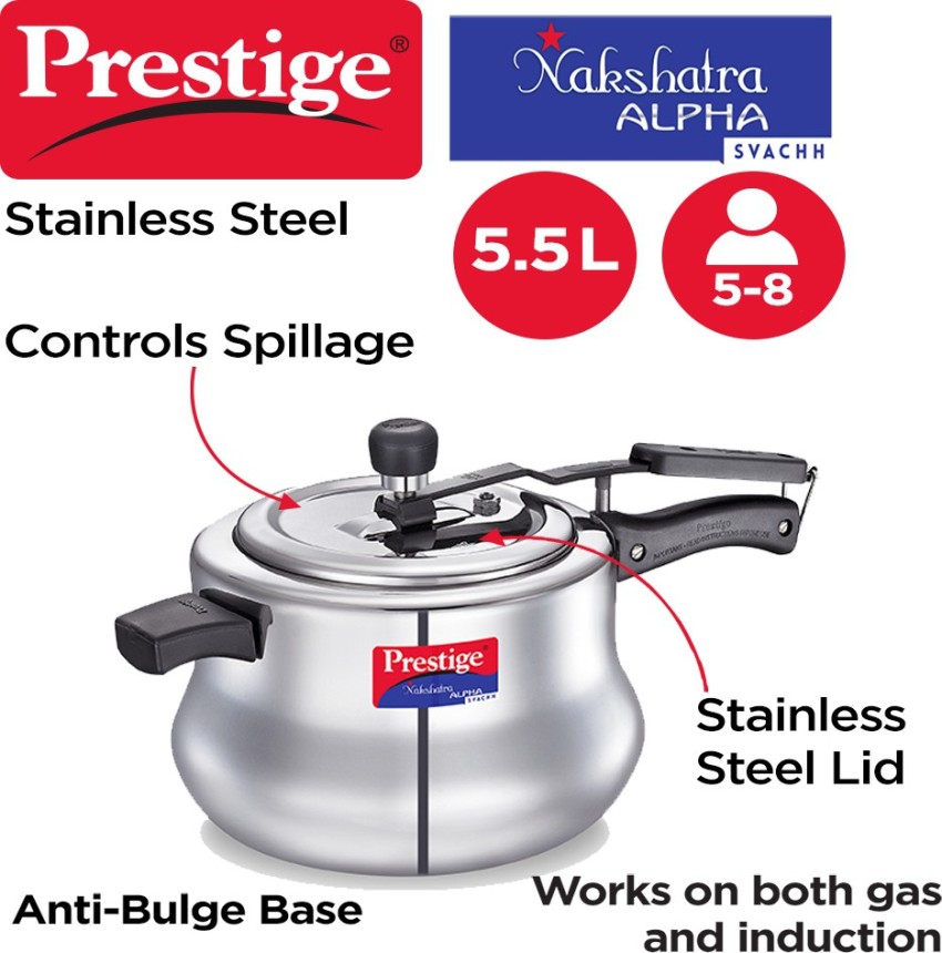 prestige nakshatra alpha stainless steel 5 ltr