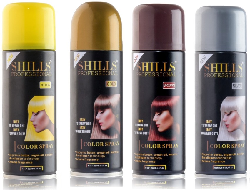 Buy SHILLS PROFESSIONAL Hair Color Spray Gold 125 Ml Online at Low Prices  in India  Amazonin