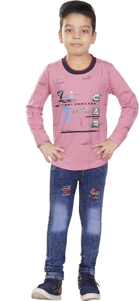 HRR Boys Casual T-shirt Jeans Price in 