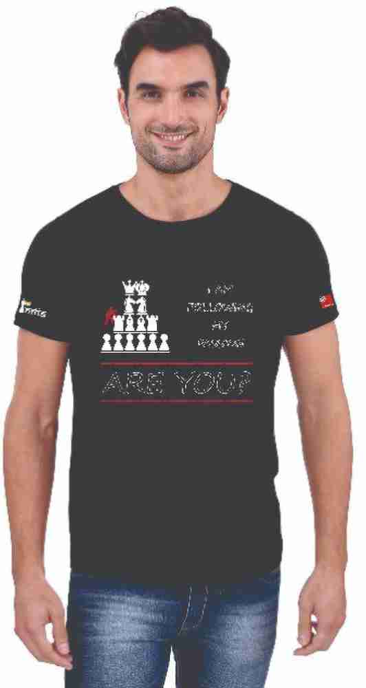 ChessBase India Printed Men Round Neck Black T-Shirt - Buy